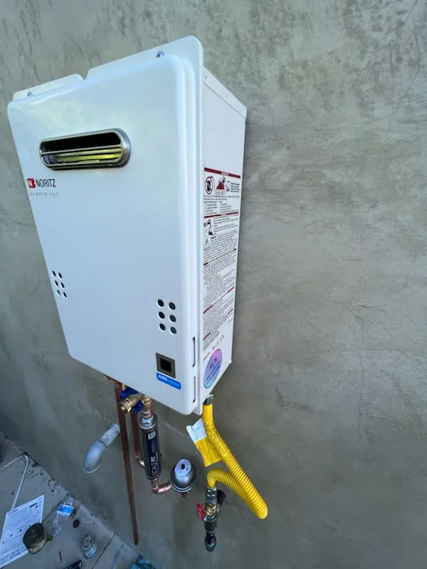 Tankless water heater installation for Wickham Woods homes